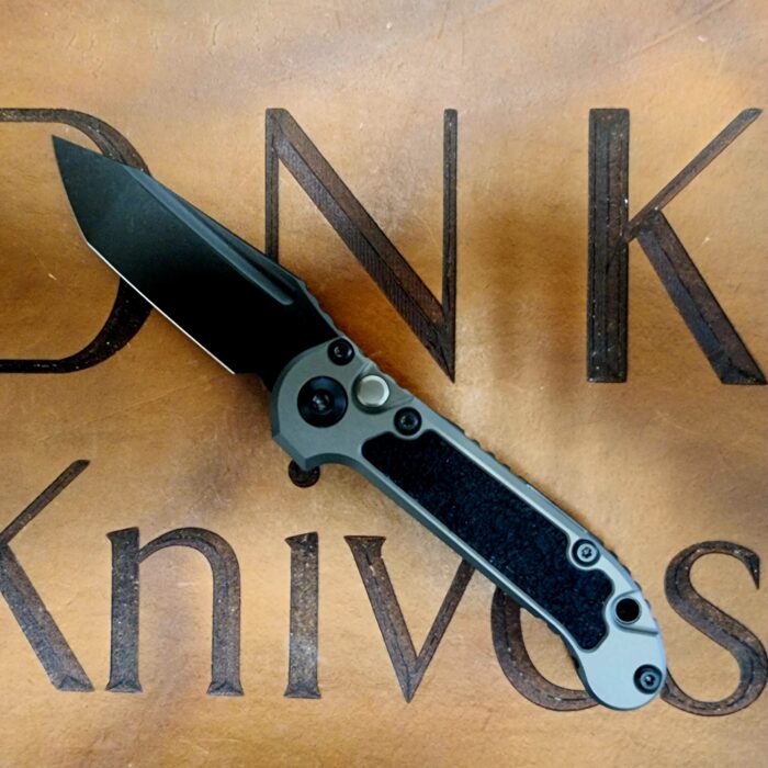 Microtech 1136-1DLCTNCS LUDT Gen III Auto DLC Tanto Natural Clear Aluminum w/Grip Insert
