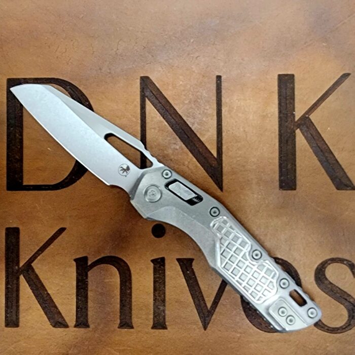 Microtech MSI 210-10FRMS3 Marfione Select Ram-Lok Stonewash Frag Titanium Purple Backspacer
