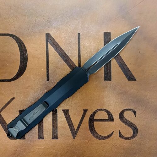 Microtech Dirac Delta 227-1DLCTSH Signature Series D/E Shadow DLC Blade And Hardware