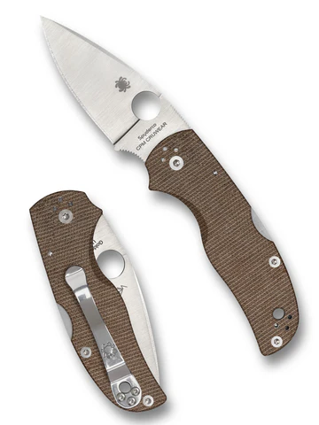 Spyderco Native 5 C41PMCW5 Brown Micarta Satin CruWear