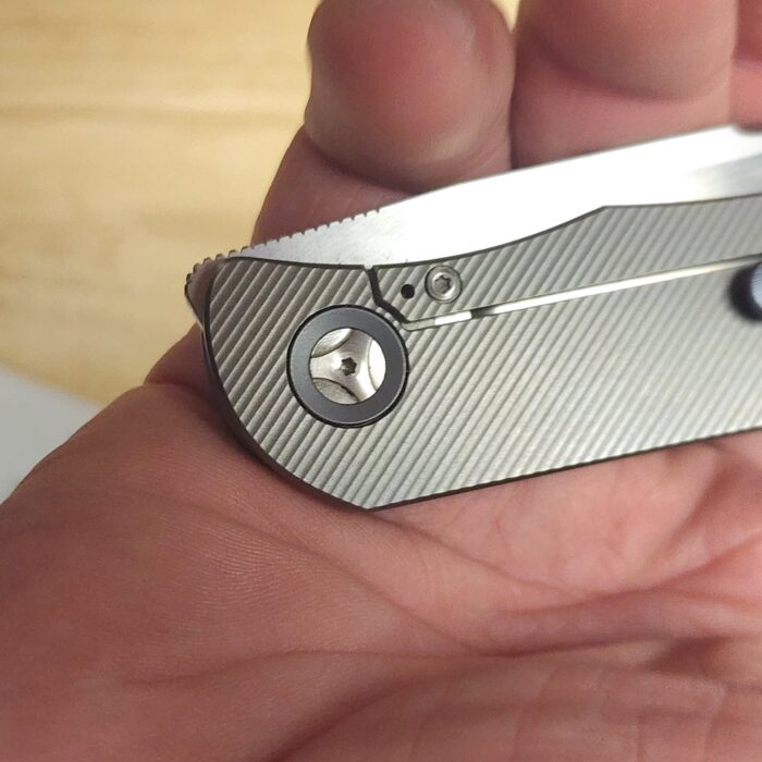 Trevor Burger Model LEXK CFL Titanium Micarta Inlay Elmax Satin Grind - Image 5