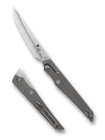 Spyderco COBOL C273TIP Japanese Tanto Satin M390 Titanium Frame Slipjoint (non-locking)