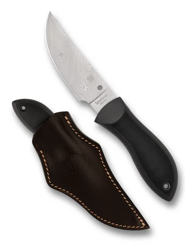 Spyderco Moran Sprint Run FB01PGYD Upswept Damascus Gray/Black FRN/Kraton