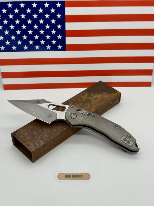 Microtech Stitch Marfione Select Ram-Lok 169RL-10APMS1 Apocalyptic Blade and Titanium Frame