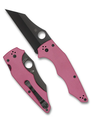 Spyderco YoJumbo C253GPNBKP Pink G10 Black S30V Wharncliffe Compression Lock
