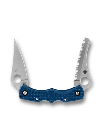 Spyderco Dyad Jr C39P&SCBL Sprint Run Twin Blade Lockback CPM-Spy27 Blue Lightweight