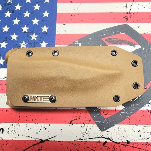 Medford USMC Raider Tumbled 3V Blade/Hilt Coyote Tan G10 Handles And Kydex Sheath