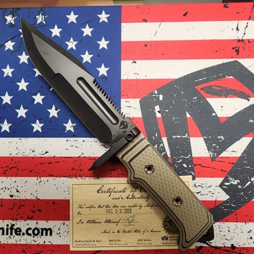 Medford USMC Raider Black 3V Blade/Hilt Multi-Color G10 Handles Black Kydex Sheath