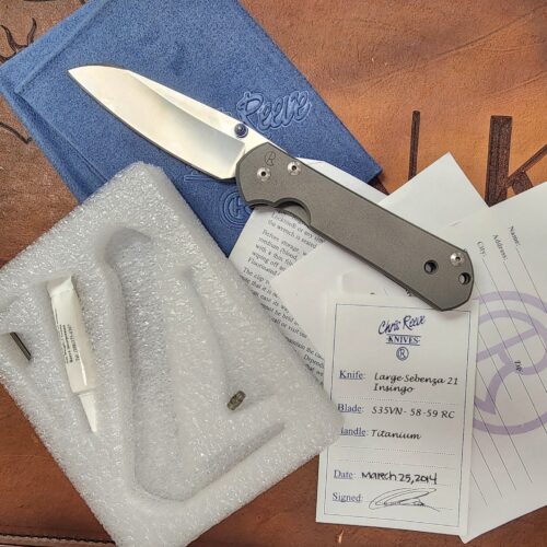 Chris Reeve Knives Sebenza 21 Large Insingo S35VN Titanium