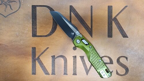Microtech MSI Ram Lok Mini Manual Folder OD Green Aluminum Frag Pattern M390MK
