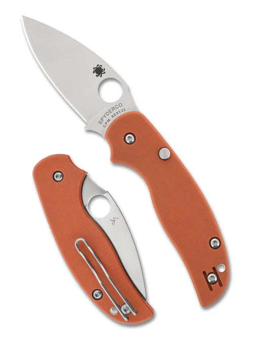 Spyderco Sage 6 Button Compression Lock C123GPBOR G-10 Burnt Orange Rex 121