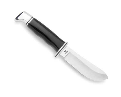 Buck 103 Skinner 0103BKS 420HC Satin Blade Black Phenolic Handle Black leather sheath