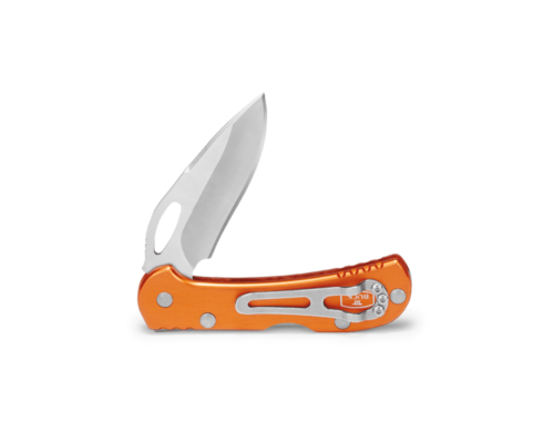 Buck Mini Spitfire 0726ORS 420HC Satin Blade Orange Aluminum