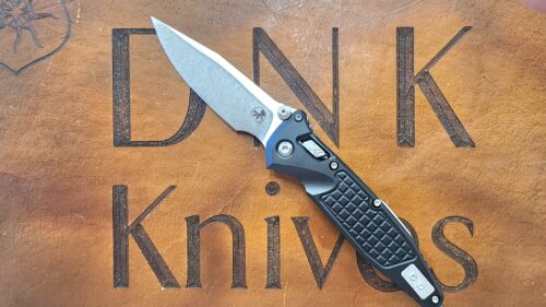 Microtech Socom Ram-Lok 160RL-10FR Stonewashed M390MK Frag Black Aluminum Axis Cross Bar Lock