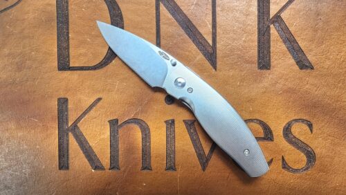 Three Rivers Mfg Neutron 2 Linerlock 3D Titanium Pinstripe Handles Stonewashed Magnacut Blade