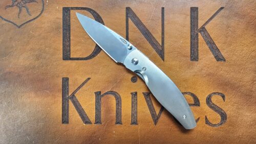 Three Rivers Mfg Atom Stonewashed Magnacut Pinstripe Titanium Scales