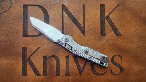 Microtech 210M-10FLMS5 Marfione Select MSI Mini RAM-LOK M390MK Stonewashed Fluted Titanium Handles, Flamed Accent