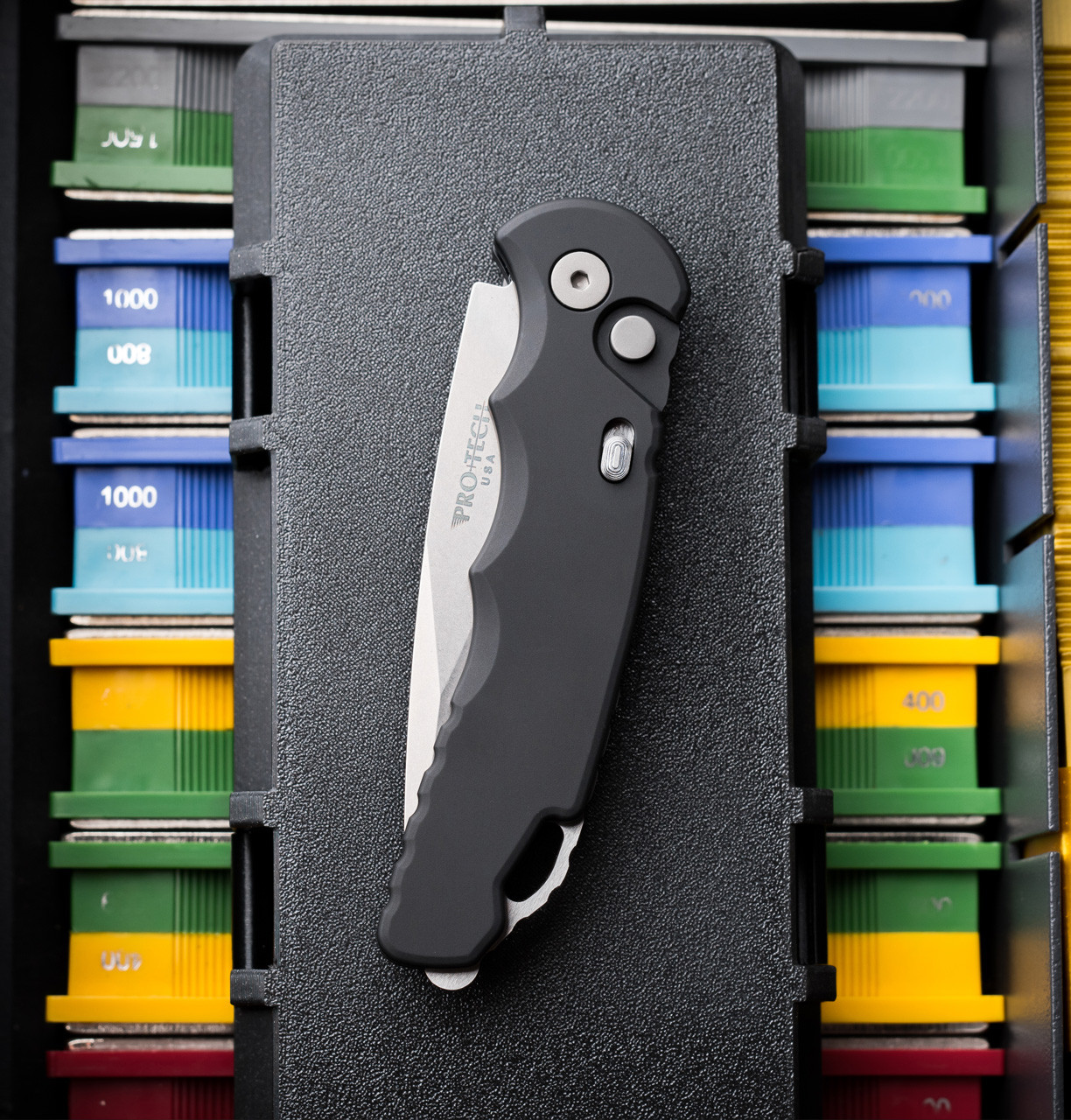 Protech TR-5 Automatic T501 Black Aluminum Stonewashed S35VN Slide Lock Protech TR-5 Automatic T501 Black Aluminum Stonewashed S35VN Slide Lock - Image 2