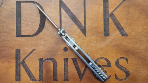 Microtech Marfione Select Frag Titanium M390MK Stonewash Partially Serrated 210-11FRMS5