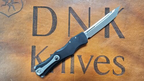 Microtech 1151-10MS1 Halo IV 3.875″ Stonewashed M390MK Tanto Blade Marfione Select