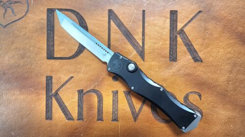 Microtech 1151-10MS1 Halo IV 3.875″ Stonewashed M390MK Tanto Blade Marfione Select