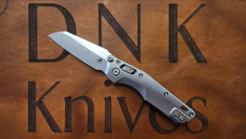 Microtech 210M-10FLMS5 Marfione Select MSI Mini RAM-LOK M390MK Stonewashed Fluted Titanium Handles, Flamed Accent