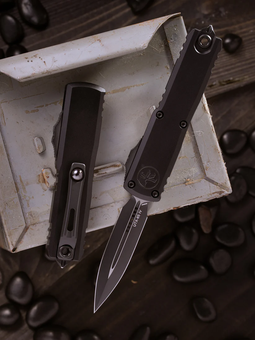 Microtech UTX-85 12324-1T Black Dagger Black Tactical Aluminum Gen 4 Microtech UTX-85 12324-1T Black Dagger Black Tactical Aluminum Gen 4