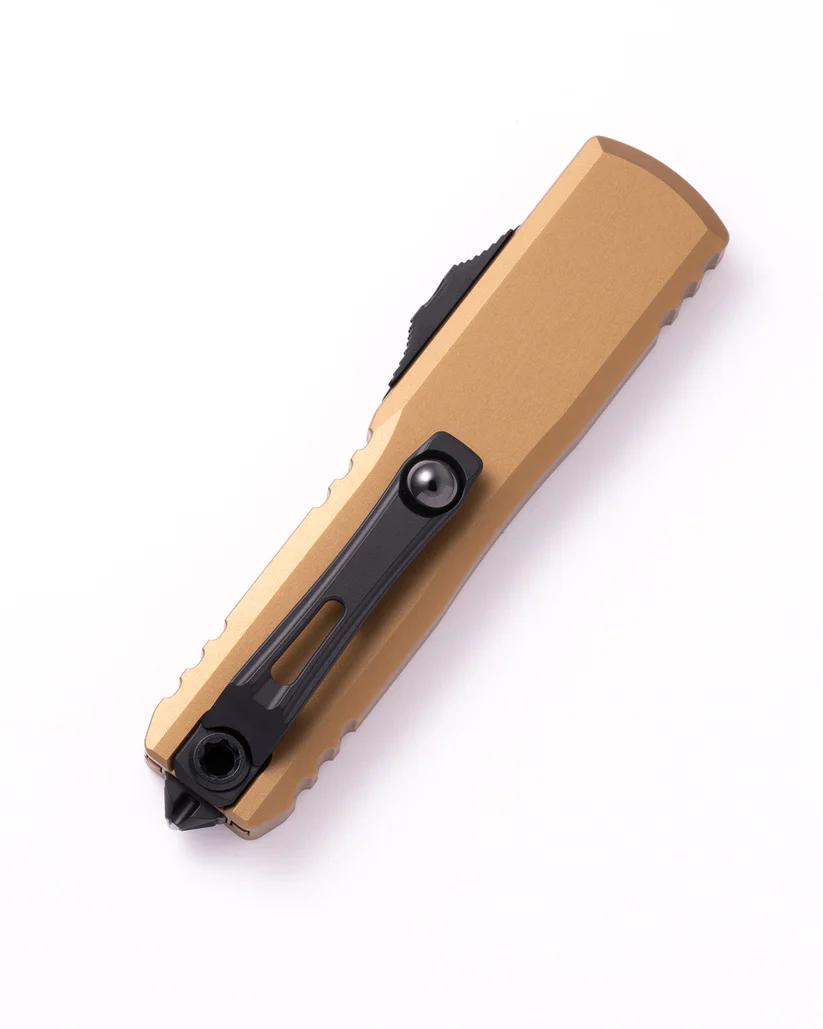 Microtech UTX-85 12324-1TA Black Dagger Tan Aluminum Gen 4 Microtech UTX-85 12324-1TA Black Dagger Tan Aluminum Gen 4 - Image 2