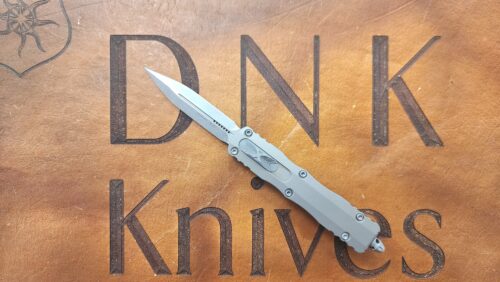 Microtech Dirac 225-10APNC D/E Apocalyptic Standard Blade Natural Clear Aluminum Chassis