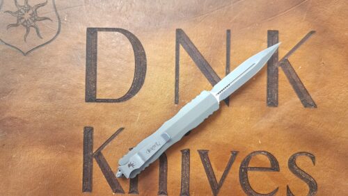 Microtech Dirac 225-10APNC D/E Apocalyptic Standard Blade Natural Clear Aluminum Chassis