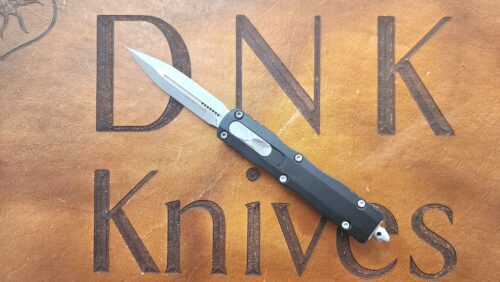 Microtech Dirac 225-10AP D/E Apocalyptic Standard Blade Black Aluminum Chassis
