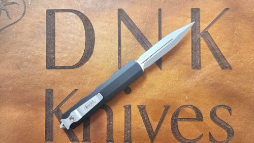 Microtech Dirac 225-10AP D/E Apocalyptic Standard Blade Black Aluminum Chassis
