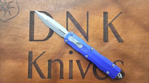 Microtech Dirac Delta 227-10APPU D/E Apocalyptic Standard Blade Purple Aluminum Chassis