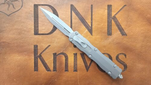 Microtech Dirac Delta 227-10APNC D/E Apocalyptic Standard Blade Natural Clear Aluminum Chassis