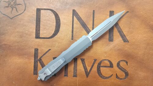 Microtech Dirac Delta 227-10APNC D/E Apocalyptic Standard Blade Natural Clear Aluminum Chassis