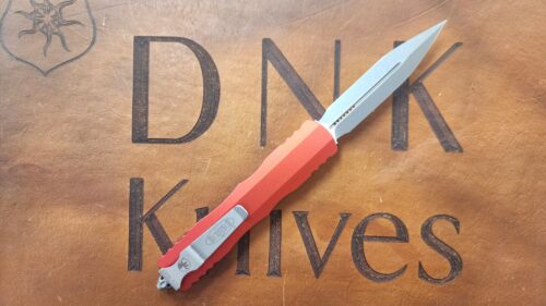 Microtech Dirac Delta 227-10APRD D/E Apocalyptic Standard Blade Red Aluminum Chassis