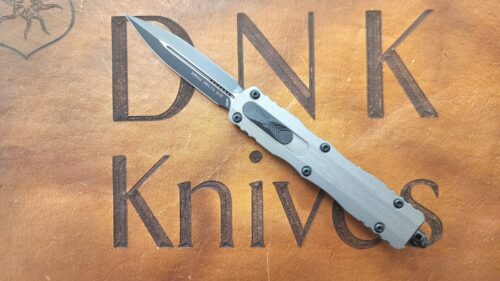 Microtech Dirac Delta 227-1NC D/E Black Blade Natural Clear Aluminum Chassis