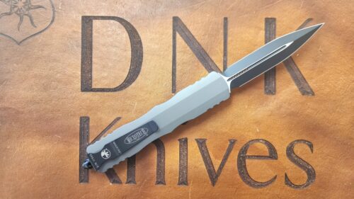 Microtech Dirac Delta 227-1NC D/E Black Blade Natural Clear Aluminum Chassis