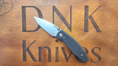 Three Rivers Mfg Neutron 2 – Jet Black G10 (Flat), Stonewashed MagnaCut Blade