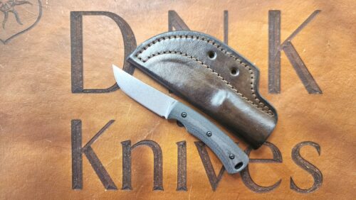 Three Rivers Mfg Tagalong – Black Sand Micarta, Stonewashed MagnaCut Blade