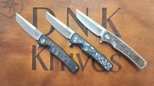 Mechforce × Paul Tony Kilby Shard Carbon Fiber Inlay, Stonewashed M390 Tanto Blade