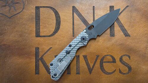 Strider SNG DLC PD#1 Tiffany Blue G10 Show Side Titanium Lock Side Double Gunner Grip Preowned