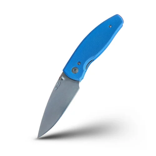 Three Rivers Mfg Neutron 2 – Royal Blue G10 (Flat), Stonewashed MagnaCut Blade