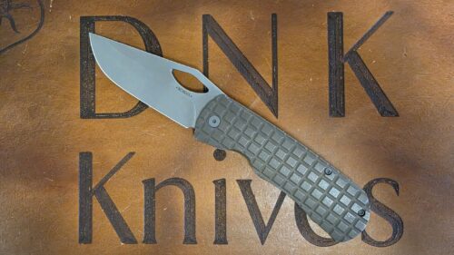 McNees Knives 3.75 Dixon Bronze Frag Titanium Atomic Magnacut