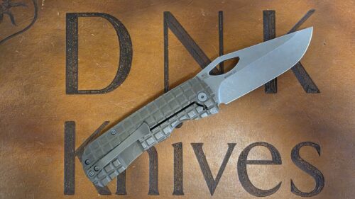 McNees Knives 3.75 Dixon Bronze Frag Titanium Atomic Magnacut