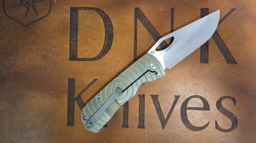 McNees Knives 3.75 Dixon Green Bronze Shockwave Titanium Satin Stonewashed Magnacut