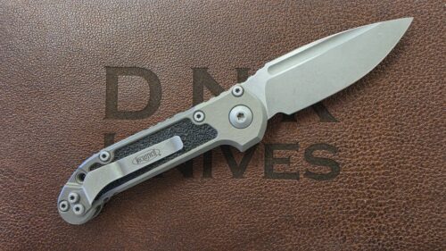 Microtech 1135-10APNC LUDT Gen III Auto Apocalyptic Drop Point M390MK Natural Clear Aluminum w/Grip Insert Preowned