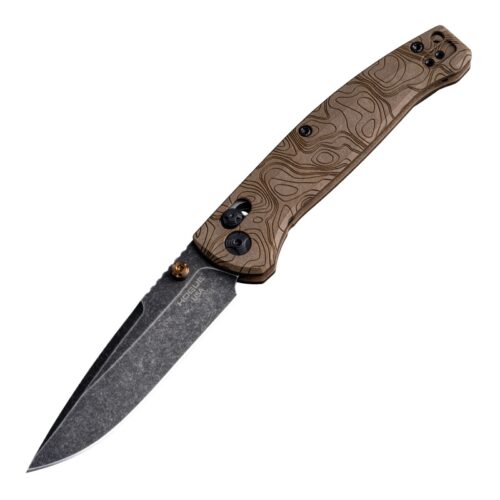 Hogue 24453 Mysto ABLE Lock Knife, Brown “Earth” Richlite & Black Stonewashed MagnaCut Blade