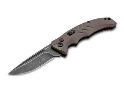 Boker Plus 01BO483 Intention II Coyote Automatic Knife, Coyote G10 Handle & Stonewashed D2 Blade