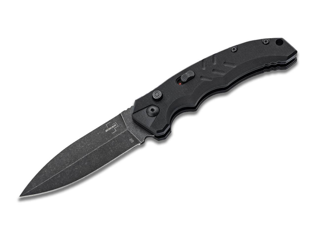 Boker Plus 01BO796 Intention II Dagger Automatic Knife, Black G10 Handle & Black Stonewashed D2 Dagger Blade Boker Plus 01BO796 Intention II Dagger Automatic Knife, Black G10 Handle & Black Stonewashed D2 Dagger Blade
